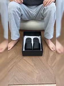 EVA รองเท้าแตะ กันลื่น สำหรับผู้หญิงและผู้ชาย รองเท้าแตะ แบบสวม นิ่ม ใส่ใบ้าน รองเท้าเพื่อสุขภาพ รมรองเท้าแตะอาบน้ำใช้ในห้องน้ำในบ้านรองเท้าแตะผู้หญิง