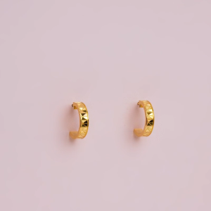 CHOW SANG SANG 周生生 999 24K Solid Gold Sunflower Dainty Open Hoop Earrings for Women 94560E Price-by-Weight Approx. 4.11g Gold