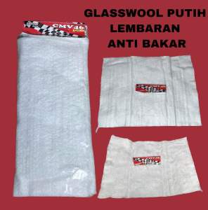 Glasswool Gaswool Peredam Saringan Knalpot Putih Anti Bakar 30cm x 23cm x 2cm Tahan Bakar untuk Motor - Motorcycle