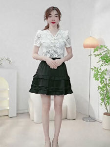 Áo Thun Nữ Cổ Chữ V Tay Ngắn Dài Vừa Phải Mùa Hè 2025 Áo Thun Tay Ngắn Ren Nút Phong Cách Trung Hoa Cổ Điển Áo Thun Thường Ngày