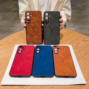 Luxury Deer Leather Case For Samsung Galaxy A12 A13 A14 A15 A16 A17 A23 A24 A25 A26 A34 A35 A36 A52 A53 A54 A55 A56 4G 5G Cover