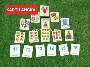BLUETOYS KARTU MENGENAL ANGKA/MAINAN EDUKATIF UNTUK TERAPI WICARA SPEECH DELAY TERLAMBAT BICARA