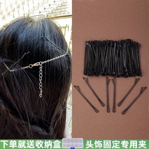 กิ๊บติดผมแบบหนีบหางม้าสีดำ กิ๊บติดผมแบบอเนกประสงค์สำหรับผู้หญิง สไตล์เรียบง่ายและหรูหรา กิ๊บติดผมแบบหนีบขอบสีดำ