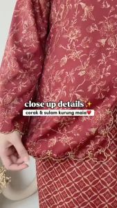 ZOE ARISSA 2024 Maia Sulam Kurung viral BF friendly kurung klasik terbaru 2024 new Sulam Printed Floral vintage Nursing. Friendly Classic & Elegant Floral Printed. Baju Kurung Wanita for Celebrations (Raya Luxe/Elegant Raya | Available in Black and Brown