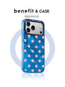 Retro Magnetic Protective Shockproof Mobile Phone Case with Polka Dot and Glacier Pattern