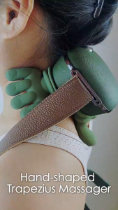 Neck Shoulder Massager 3 Speed Cordless Portable Trapezius Massager for Relax Tight Muscles in Back Shoulder for Home Office Car Use