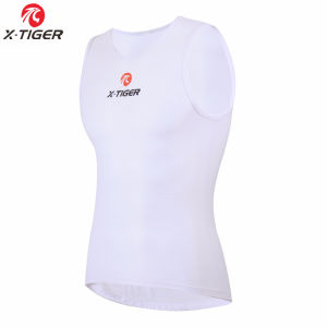 X-Tiger Mens Cool Mesh Vest Breathable Cycling Jerseys Bike Short Sleeveless Jersey Bicycle Compress Base Layer Vest Underwear