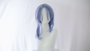 Wig Ayato Cosplay Genshin Impact Rambut Kamisato Ayato Dewasa/Anak-Anak Dapat Menggunakannya