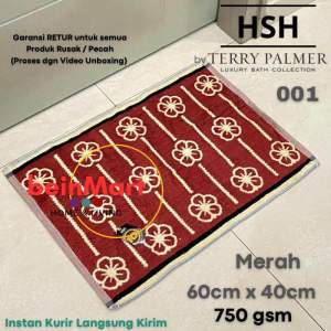 Keset Kamar Mandi Handuk Keset Dapur 60cm x 40cm HSH by Terry Palmer 100% Cotton Combad 001