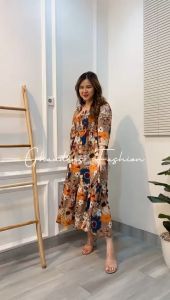 Long Dress Lily Flow Ruffle 3011-4 - Ghaudens