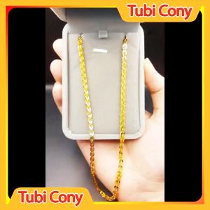 Dây chuyền dạng dây đuôi phụng mạ vàng bền màu cao cấp D4427 - 136 Tubi Cony