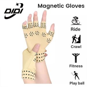 DIDI 1 Pair Magnetic Arthritis Gloves Compression Gloves Hand Pain Relief Hand Wrist Brace Corrector