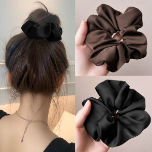High Elastic Durability Black Hair Ties for Women Bun High Ponytail Elastic Band Korean Style Fashionable Hair Bands