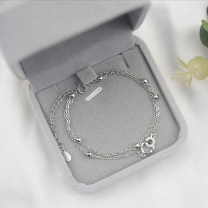 925 Pure Silver Bracelet for Women with Exquisite Double Layer Design Light Luxury Style Perfect Gift for Best Friends