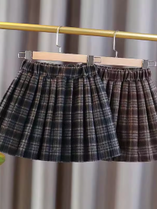 Girls Black A-Line Skirt: Spring & Autumn Midi Skirt, School Uniform Style Clothing, Children's Sport Fitness Outfit, Family Outfit