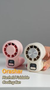 Orashare HF13C High Speed Foldable Handheld Fan 4000mAh With Refrigeration Cooling Fan 5 Speed Wind