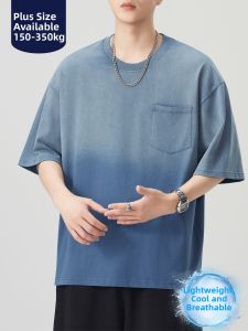 BINHANG | Cooling Breathable Gradual Change Short Sleeve Loose Slimming T Shirt