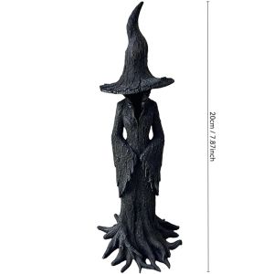 20/30 Witch Statue Retro Horror Desktop Home Decoration Gothic Ghost Witch Resin Decoration Halloween Party Decoration
