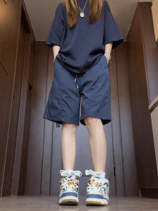 Quần Short Thể Thao Nhanh Khô Ice Silk Cho Nam Mùa Hè Mỏng Nhẹ Cắt Chéo Phong Cách Mỹ Quần Chạy Bộ Ngoài Trời