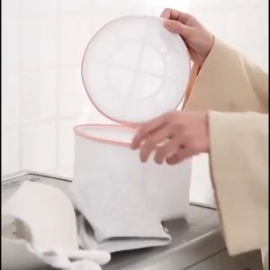 KUKE KERANJANG CUCI BRA BH CELANA DALAM KAOS KAKI MESIN CUCI / LAUNDRY BRA BAG BULAT / KANTONG JARING CUCI PAKAIAN BH BRA ANTI RUSAK