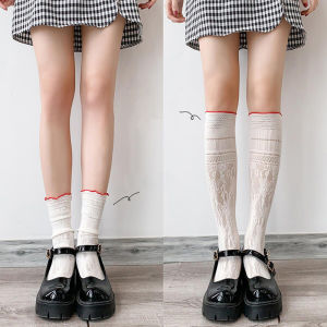 🚚จัดส่งจากกรุงเทพ🚚ของแท้ 100%✅คุณภาพดีที่สุด!ถุงเท้ากลวงลูกไม้กลางน่องสั้นญี่ปุ่น jk สำหรับผู้หญิง ถุงเท้าน่องน่ารัก ระบายอากาศ นุ่มและเป็นมิตรกับผิว ไม่ง่ายที่จะเกิดความเสียหาย สไตล์สาวเซ็กซี่บริสุทธิ์ ทันสมัยและหลากหลาย