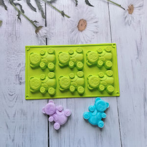 1pc  Big bear shaped silicone mold 3D chocolate baking cake suitable for jelly ice cubes bread DIY baking utensils