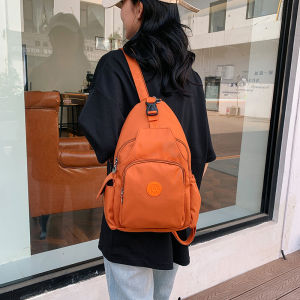 Fashionable Nylon Dual-Shoulder Bag Womens Crossbody Bag with Side Pockets Lightweight Single-Shoulder Bag Commuter Bag