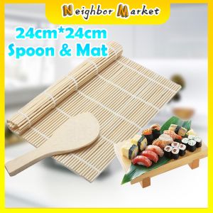 Sushi Curtain Rolling Mat DIY Onigiri Rice Roller Cooking Accessories Bamboo Sushi Maker Tools