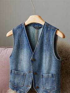 LIANGYILAILIN | Slimming Comfortable Womens Denim Vest