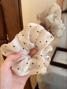 2025 Mới Chấm Bi Lớn Ruột Tóc Cho Nữ Buộc Tóc Dây Cao Su