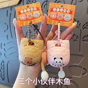 Fun Knock Keychain Bunyi Gantungan Keychain Backpack Pendant Cute Gantungan Kunci Tas Mainan Perkusi