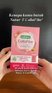 NATUR-E CollaFibe Collagen Drink 1 Box isi 6 Sachet | Vit.E & Fiber Menjaga Kulit