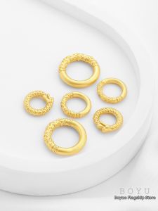 BOYU | Versatile DIY 18K Gold Plated Circle Pendant Connector