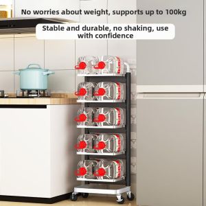 DIHUANTUO | Space Aluminum Kitchen Stand Rolling Storage Rack