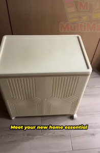GREY Foldable Laundry Basket with wheel | Toy Storage Basket | Toy Storage | KID STORAGE BASKET Toy Organizer | Storage Bags | Foldable Laundry Basket l Collapsible Storage l Collapsible Laundry Basket l Toy Basket
