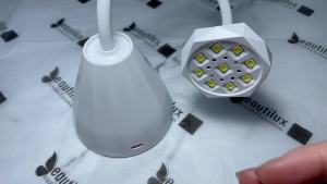 beautilux Gooseneck UV Lamp Hands Free LED UV Nail Lamp with Smart Sensor Rechargeable Quick Dry Rotatable Flash Cure Light for Acrylic Nail