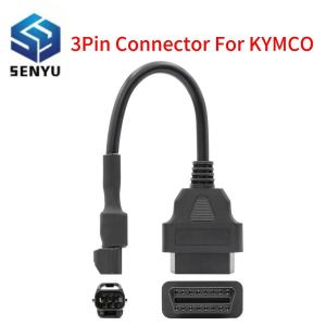 For KYMCO 3Pin OBD2 Motorcycle Diagnostic Cable Male to 16 PIN Female Interface Adapter MotorBike OBD 2 Scanner Extension Cable
