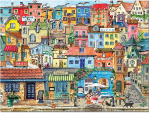 500/1000/1200/2000Pieces paper Puzzle for Seaside Village Jigsaw Puzzle for Challenging Family Activity Game Party Birthday Gift