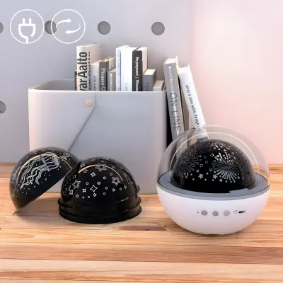 Star Projector Night Light for Kids | 5 Rotating Ocean Films Remote Control Auto Music Nursery Room Decor for Childrens Party & Bedtime