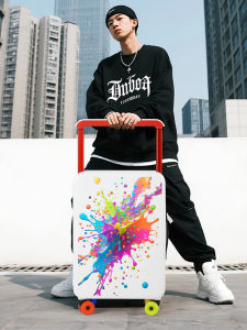 ACD | Colorful Doodles Color Block Fashionable Travel Suitcase Carry-on