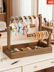 evesigar | Large Capacity Wooden Hair Accessories Display Rack