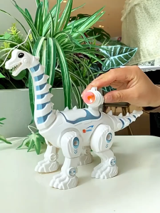 Mainan simulasi dinosaurus listrik anak-anak dapat berjalan dan Tembak - Mainan Dinosaurus Elektrik Robot cerdas Tyrannosaurus Triceratops Brontosaurus