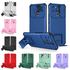 สไลด์กล้องเกราะสําหรับ Infinix Hot 9 10 10s 10i 11 11s NFC หมายเหตุ 10 11 12 Pro Play สมาร์ท 4 5 6 HD ผู้ถือพลาสติกปกแข็ง