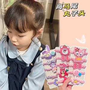 Ikat Rambut Set 5 pcs Karet Scrunchie Karakter Anak Lucu Lotso Beruang Ikat Karet Rambut Anak