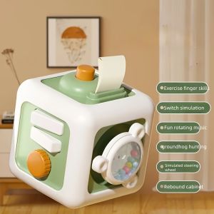 Multifunctional Baby Activity Cube Toy with 8 Interactive Features for Early Learning and Skill Development