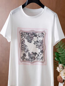 BINKAFENNY | เสื้อยืดแขนสั้นหลวมๆ สีขาว สำหรับผู้หญิงไซส์ใหญ่ ทรงหลวมสบายๆ สำหรับฤดูร้อน เสื้อตัวบนที่สวมใส่ได้หลากหลาย