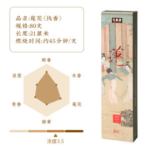 HongYiZhai Sandalwood Incense Natural Air Purifier Bedroom Use Half Lotus Flower Design Formal Ceremony Incense Stick Line