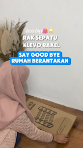 KLEVO RAXEL Rak Sepatu & Sandal 4 Susun Stainless Steel Kuat Anti Karat Minimalis Multifungsi