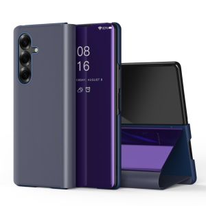 Luxury Plating Mirror Smart View High-end Sle Leather Flip Case For Samsung Galaxy Z Fold 8 Ultra 7 6 5 4 Drop Protection Cover