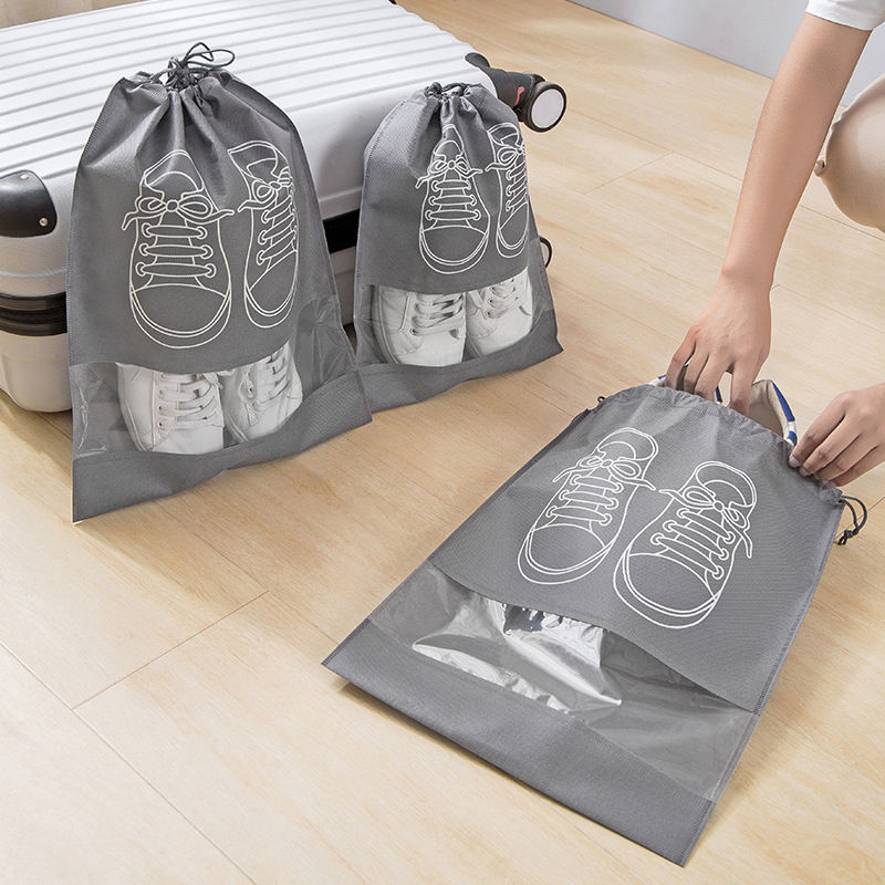 2Pcs Non-Woven Shoe Storage Bags, Dustproof Bundle Pockets For Home & Travel
_voghion.com